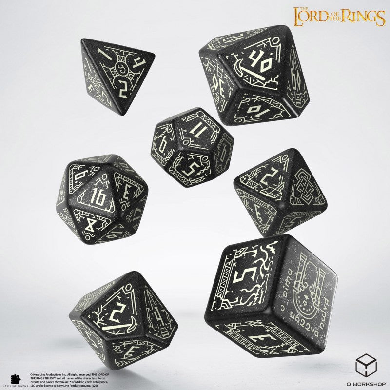 The Lord of the Rings: Moria - Glow in the dark Dice Set (Q-Workshop) (LOTR/190166/MOA/A)