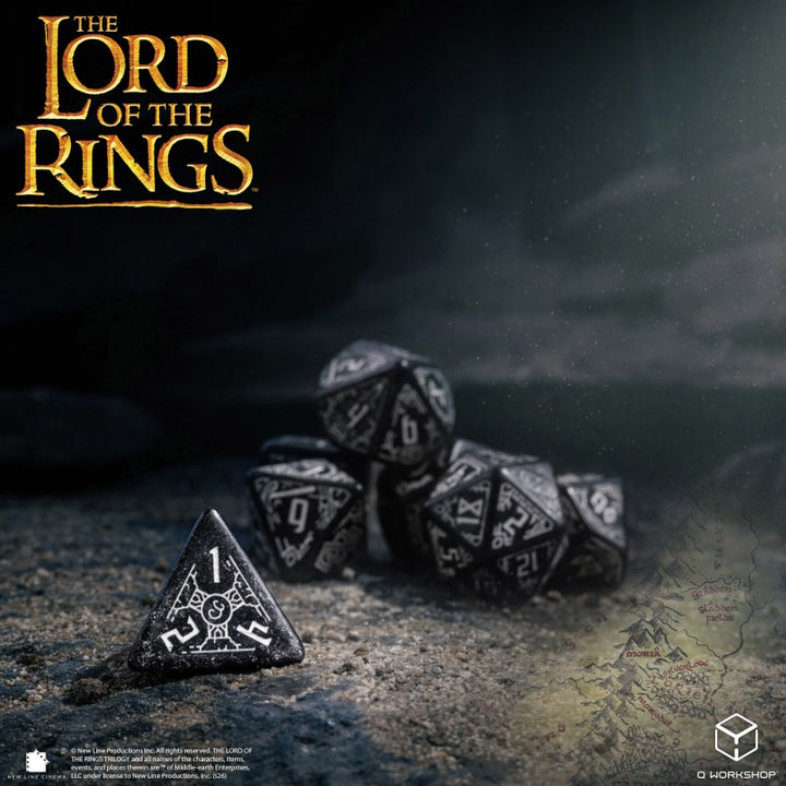 The Lord of the Rings: Moria - Glow in the dark Dice Set (Q-Workshop) (LOTR/190166/MOA/A)