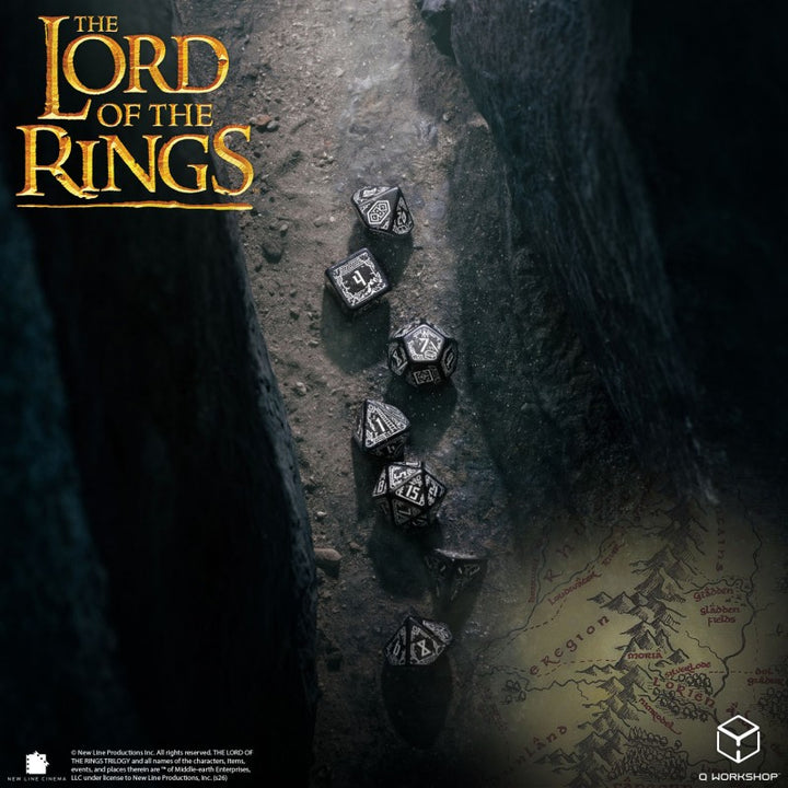 The Lord of the Rings: Moria - Glow in the dark Dice Set (Q-Workshop) (LOTR/190166/MOA/A)