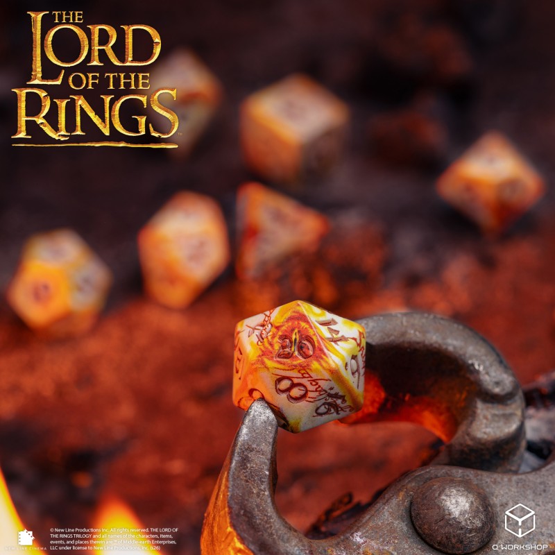 The Lord of the Rings: Ring-bearers – Full Art Dice® Set - Whitefire Radiance (Q-Workshop) (LOTR/190166/SWSP/RINA)