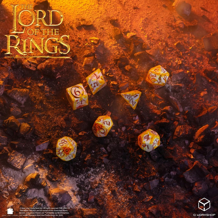 The Lord of the Rings: Ring-bearers – Full Art Dice® Set - Whitefire Radiance (Q-Workshop) (LOTR/190166/SWSP/RINA)