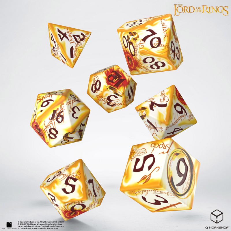 The Lord of the Rings: Ring-bearers – Full Art Dice® Set - Whitefire Radiance (Q-Workshop) (LOTR/190166/SWSP/RINA)