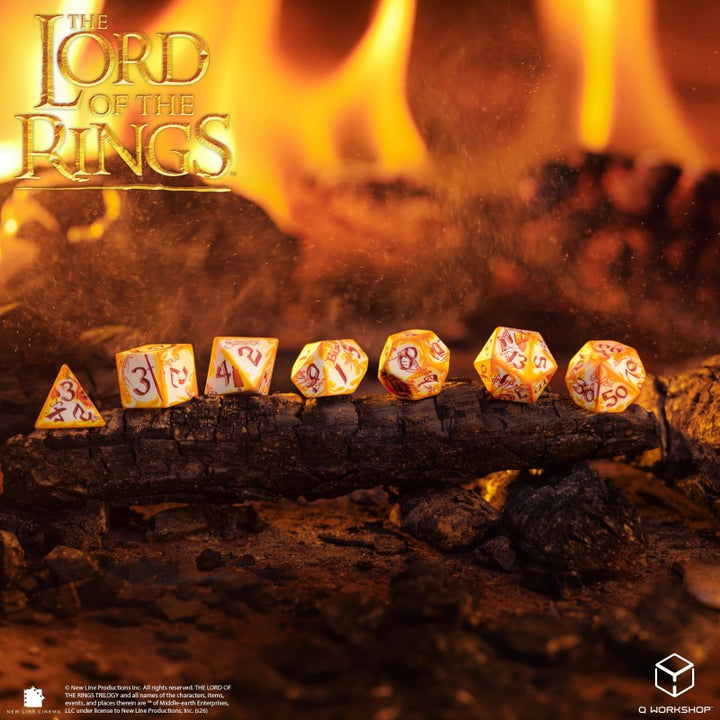 The Lord of the Rings: Ring-bearers – Full Art Dice® Set - Whitefire Radiance (Q-Workshop) (LOTR/190166/SWSP/RINA)