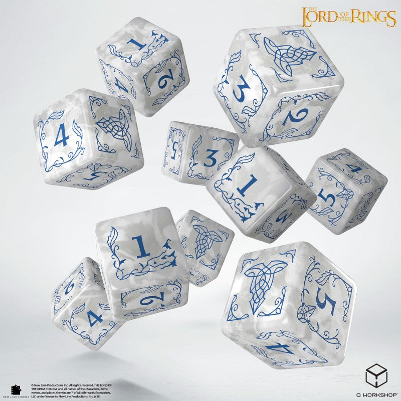The Lord of the Rings: Rivendell 10xD6 Dice Set - Stone (Q-Workshop) (LOTR/190166/RIV/B1)