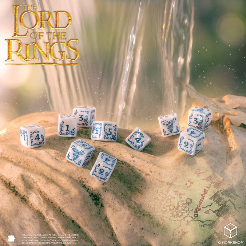 The Lord of the Rings: Rivendell 10xD6 Dice Set - Stone (Q-Workshop) (LOTR/190166/RIV/B1)