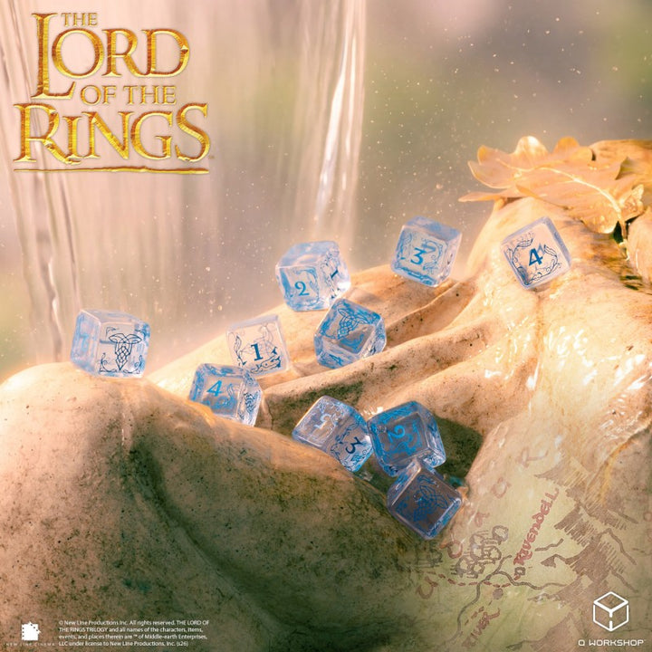 The Lord of the Rings: Rivendell 10xD6 Dice Set - Water (Q-Workshop) (LOTR/190166/RIV/B2)