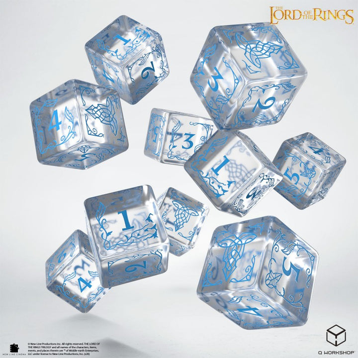 The Lord of the Rings: Rivendell 10xD6 Dice Set - Water (Q-Workshop) (LOTR/190166/RIV/B2)
