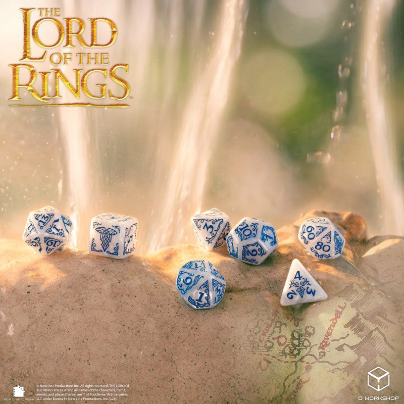 The Lord of the Rings: Rivendell Dice Set - Stone (Q-Workshop) (LOTR/190166/RIV/A1)