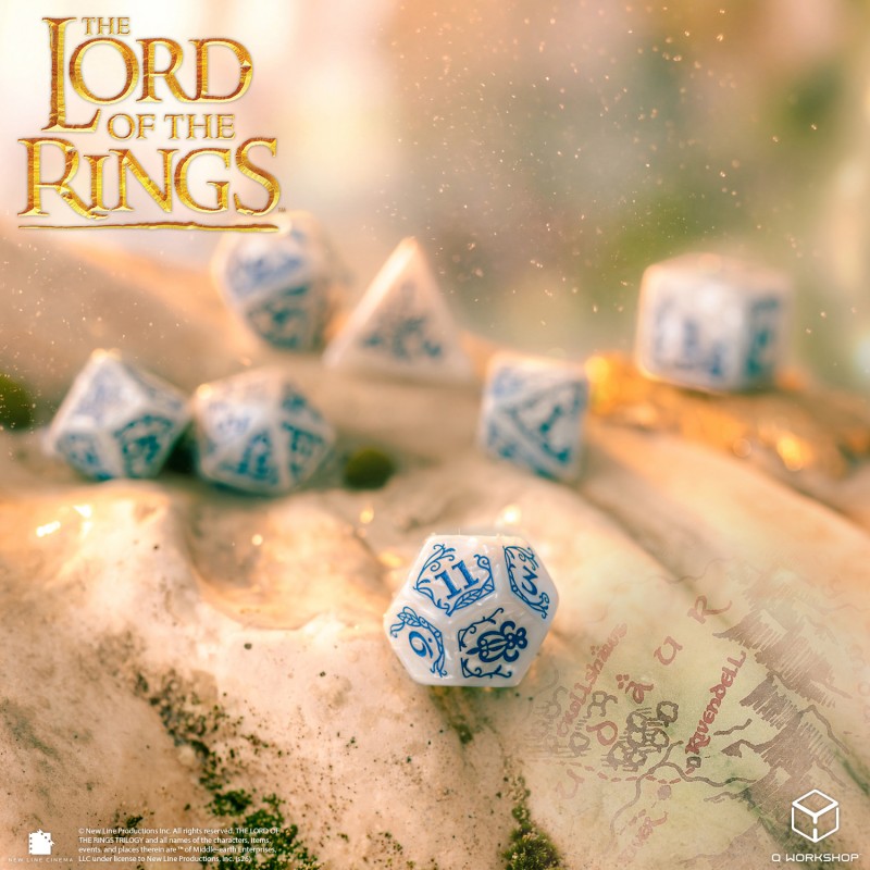 The Lord of the Rings: Rivendell Dice Set - Stone (Q-Workshop) (LOTR/190166/RIV/A1)