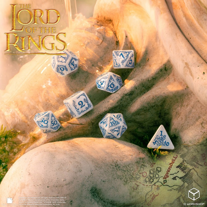 The Lord of the Rings: Rivendell Dice Set - Stone (Q-Workshop) (LOTR/190166/RIV/A1)