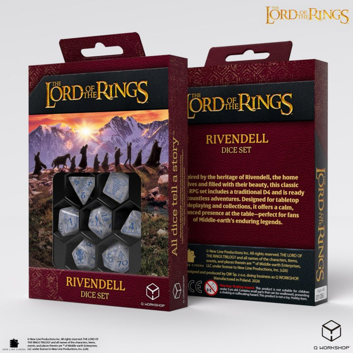 The Lord of the Rings: Rivendell Dice Set - Stone (Q-Workshop) (LOTR/190166/RIV/A1)