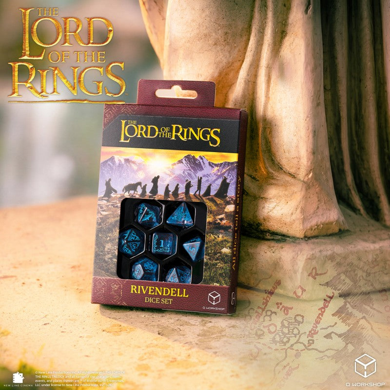 The Lord of the Rings: Rivendell Dice Set - Water (Q-Workshop) (LOTR/190166/RIV/A2)