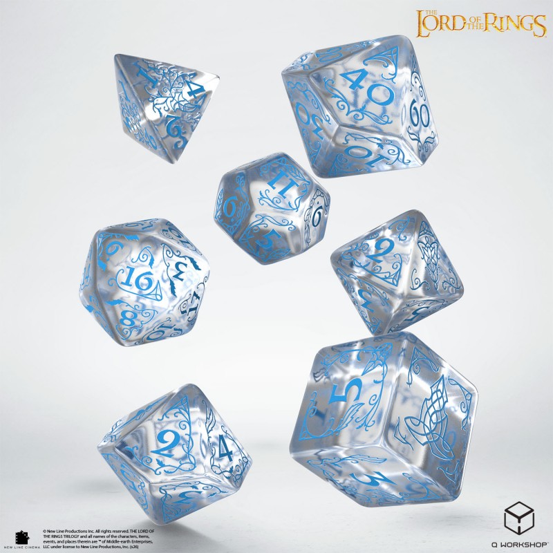 The Lord of the Rings: Rivendell Dice Set - Water (Q-Workshop) (LOTR/190166/RIV/A2)