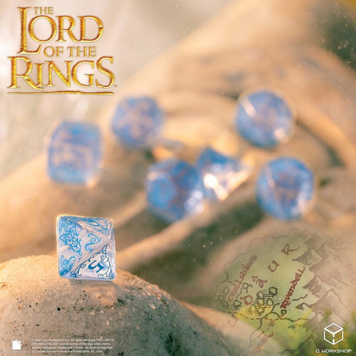 The Lord of the Rings: Rivendell Dice Set - Water (Q-Workshop) (LOTR/190166/RIV/A2)