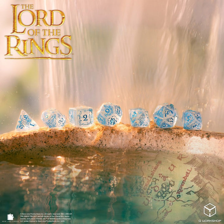 The Lord of the Rings: Rivendell Dice Set - Water (Q-Workshop) (LOTR/190166/RIV/A2)