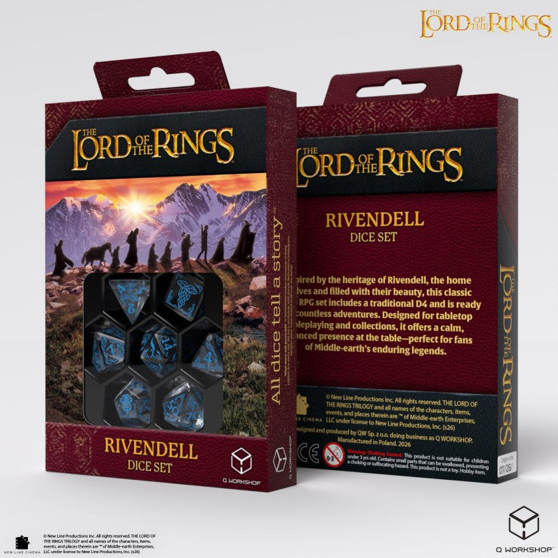 The Lord of the Rings: Rivendell Dice Set - Water (Q-Workshop) (LOTR/190166/RIV/A2)