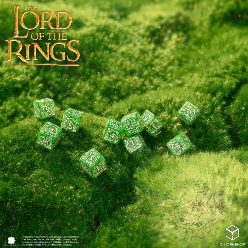 The Lord of the Rings: Shire 10xD6 Dice Set (Q-Workshop) (LOTR/190166/SHI/B)
