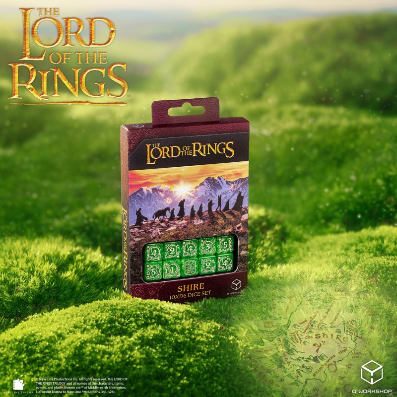 The Lord of the Rings: Shire 10xD6 Dice Set (Q-Workshop) (LOTR/190166/SHI/B)