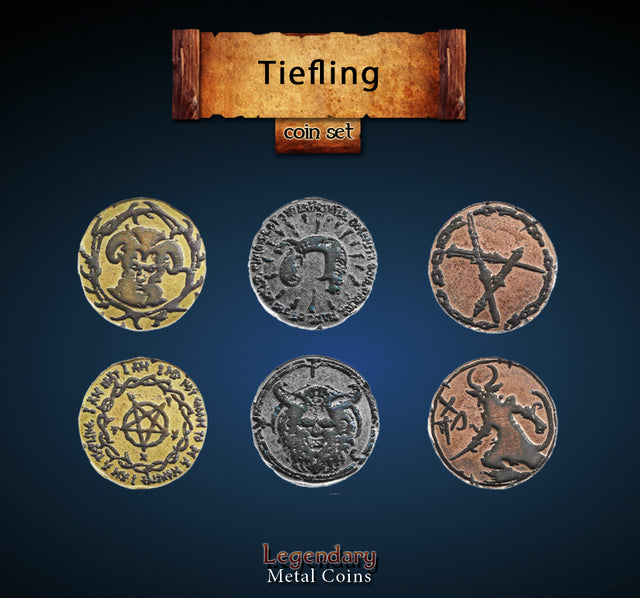 Legendary Metal Coins - Tiefling Units Coin Set (Drawlab)