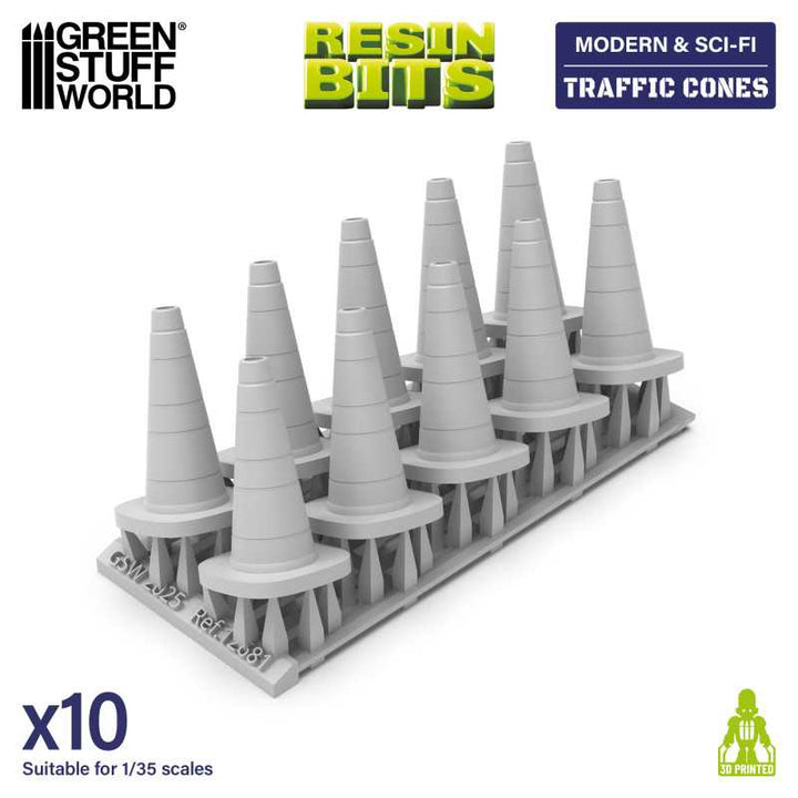 Traffic Cones 1:35 (Green Stuff World)
