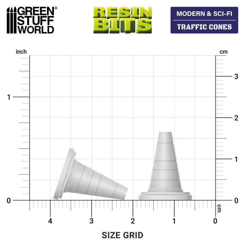 Traffic Cones 1:48 (Green Stuff World)