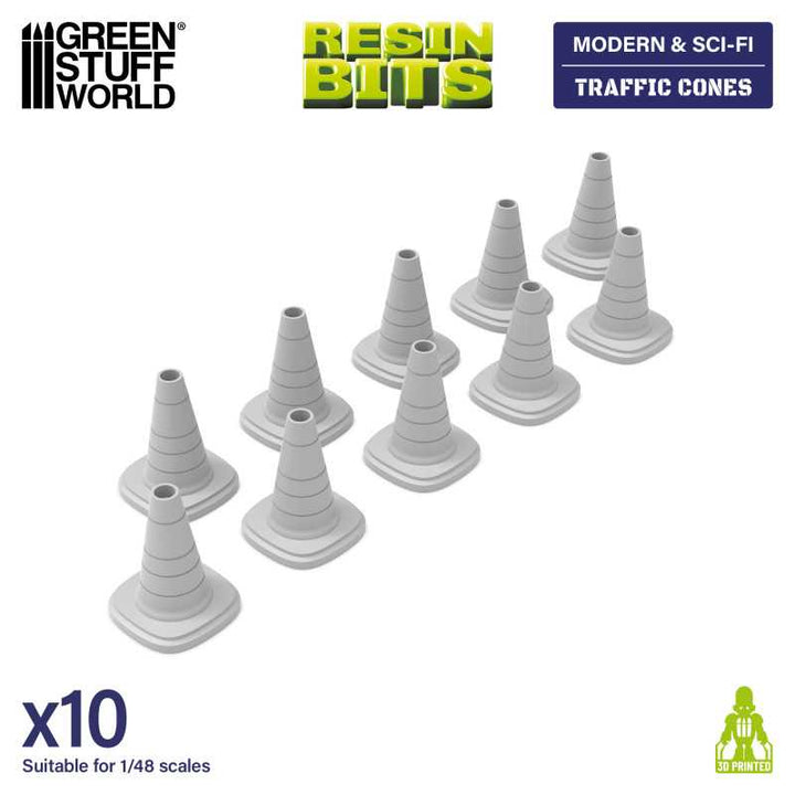 Traffic Cones 1:48 (Green Stuff World)