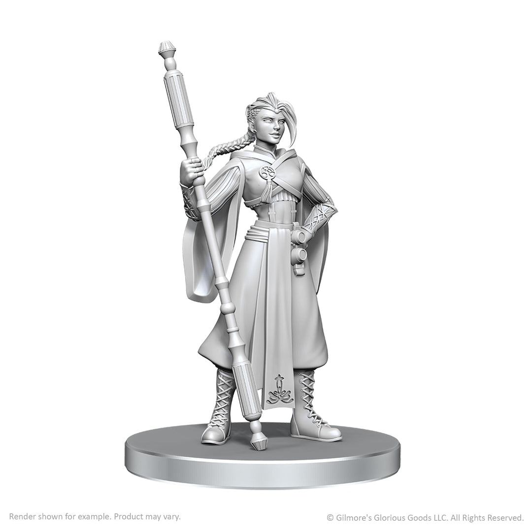 Critical Role Unpainted Miniatures: Beauregard Lionett & Caleb Widogast