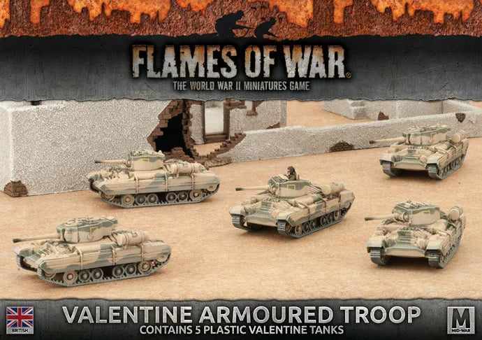 Flames of War: Valentine Armoured Troop (Plastic) (BBX43)