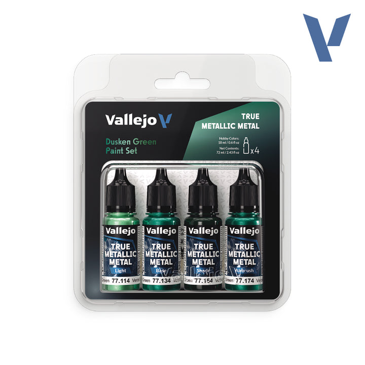 Vallejo True Metallic: Dusken Green Paint Set (77.257)
