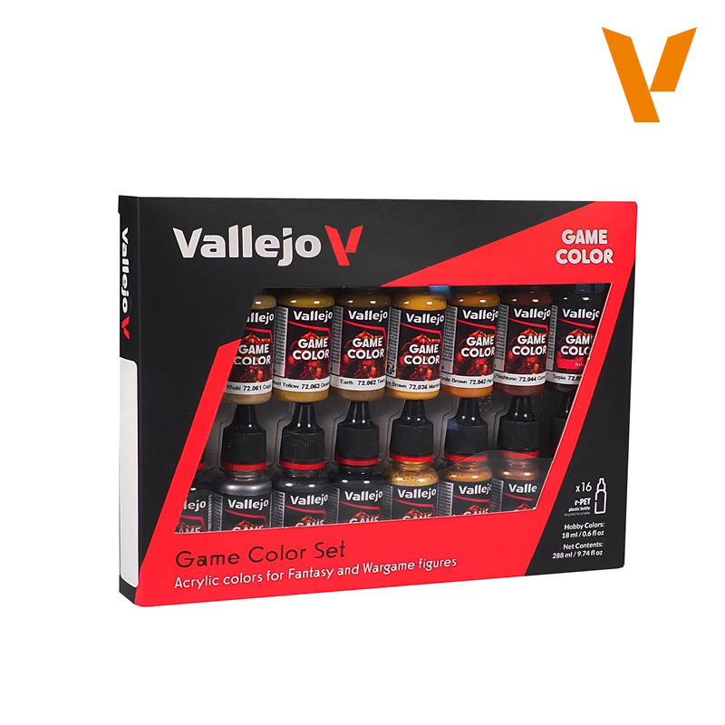 Vallejo Paint Set: Leather & Metal Set, 16 x 18ml (72.189)