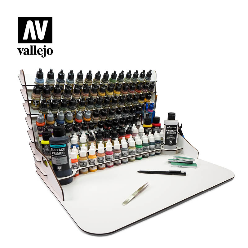 Vallejo Paint Display and Workstation with Vertical Storage (26.014)