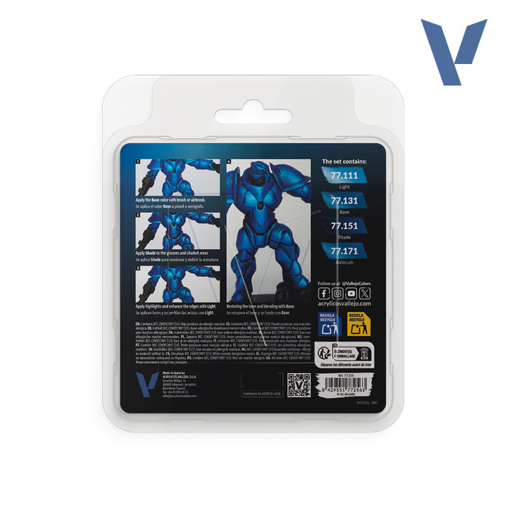 Vallejo True Metallic: Sapphire Blue Paint Set (77.256)