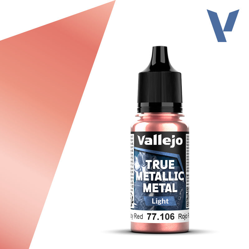 Vallejo True Metallic: Light - Ruby Red (77.106)