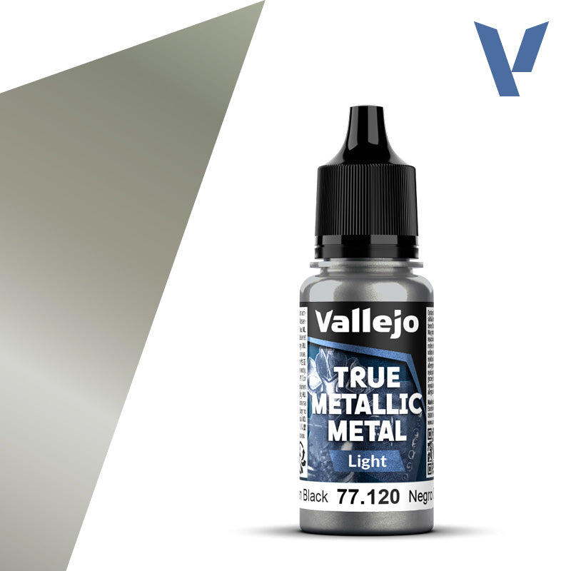 Vallejo True Metallic: Light - Obsidian Black (77.120)