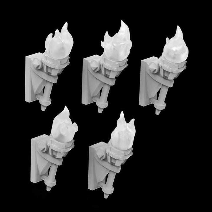 Wall Torches for 3mm LEDs 1:48-1-35 (Green Stuff World)