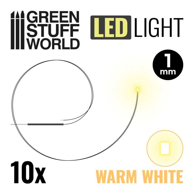 Warm White LED Lights - 1mm (Green Stuff World)