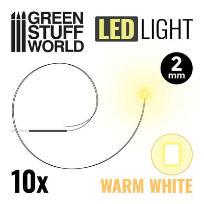 Warm White LED Lights - 2mm (Green Stuff World)