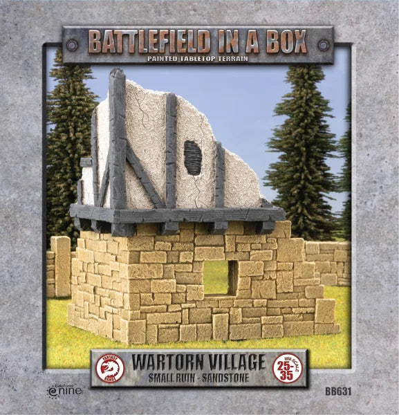 Battlefield in a Box: Wartorn Village - Small Ruin - Sandstone (x1) (BB631)