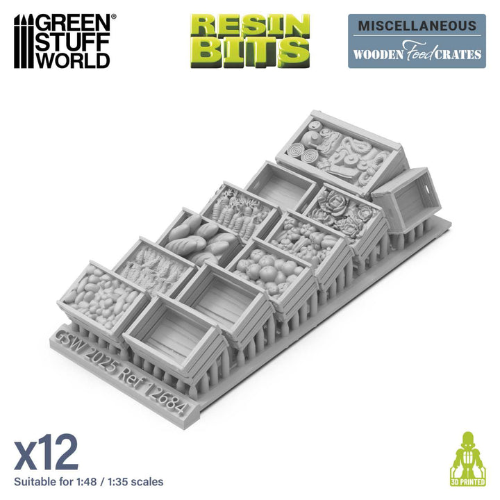 Wooden Food Crates 1:48 (Green Stuff World)