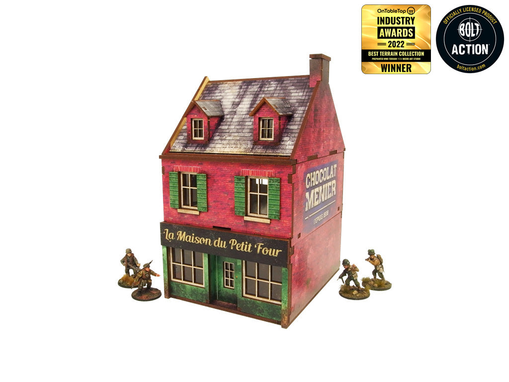 WW2 Normandy Cafe Prepainted [28mm/1:56] (Micro Art Studio)