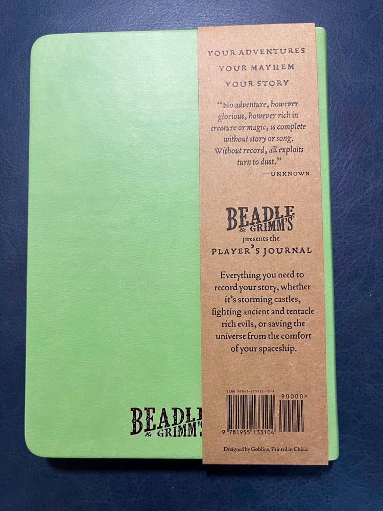 Notebook A5 Player's Journal Sage Green Shield (Beadle & Grimms)