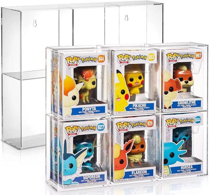 Acrylic Display Case for 6 Funko Pops (Evoretro)