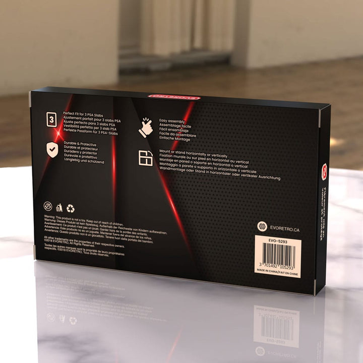 Evoretro Graded Card Display Frame for 3 PSA Graded Cards (EVO-5293)