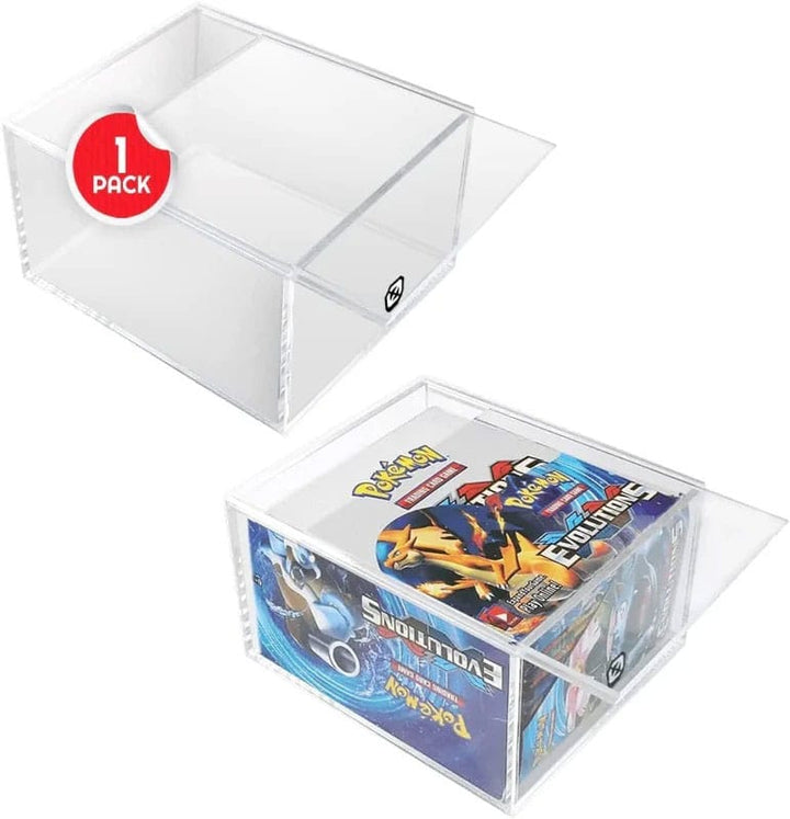 Evoretro Acrylic Display Case for Booster Boxes / Elite Trainer Boxes Ver. 1 with Sliding Lid (EVO-7573)