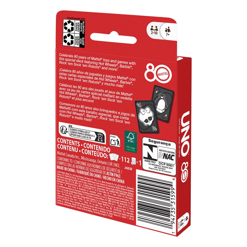 UNO: Mattel 80th Anniversary