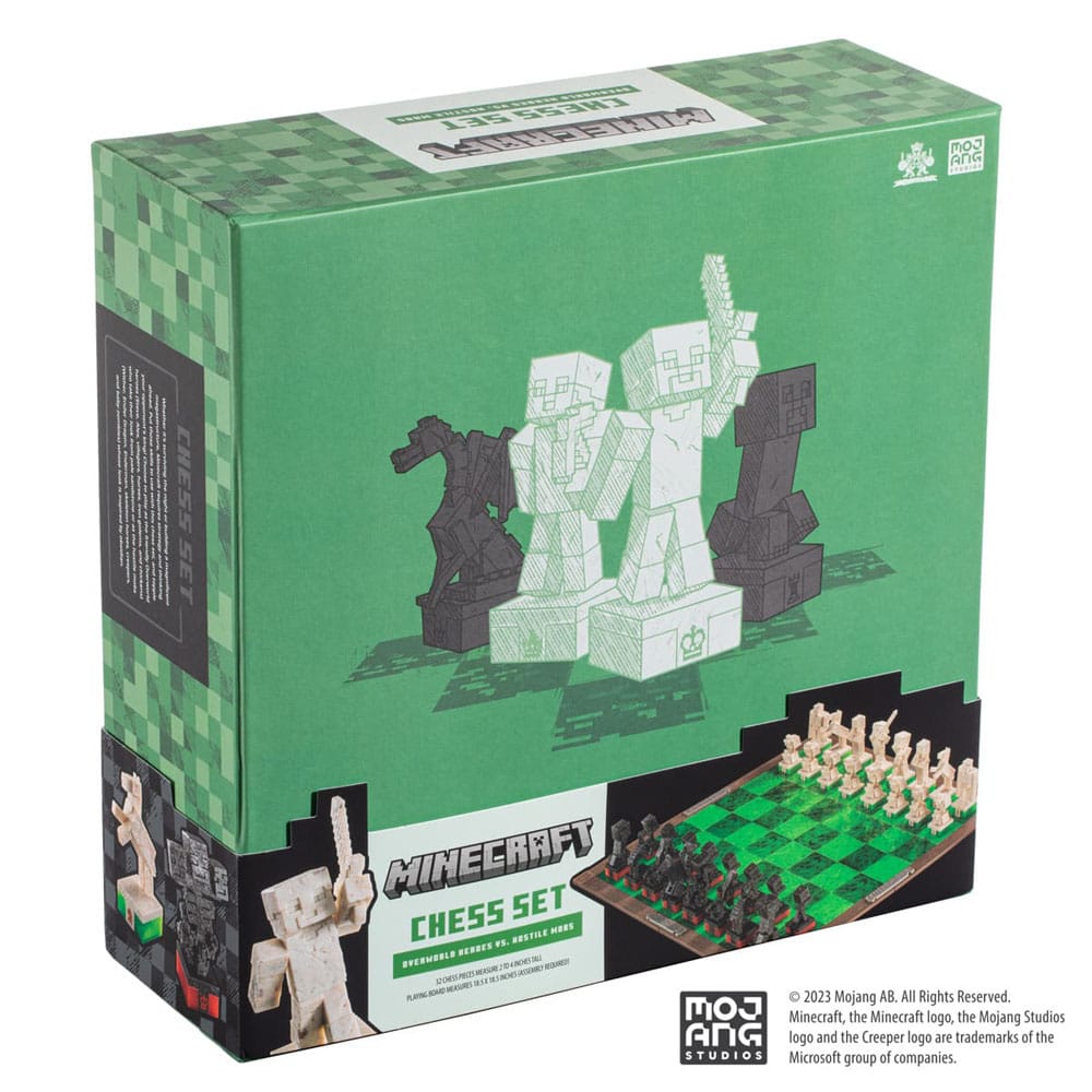 Minecraft Chess Set Overworld Heroes vs. Hostile Mobs