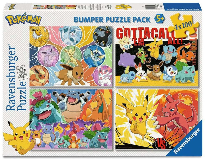 Pokémon Puzzle 4-Pack Pokémon Buddies (4x100 brikker)