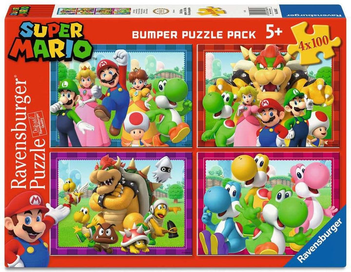 Super Mario Puzzle 4-Pack Time for Mario! (4x100 brikker) - Transportskadet