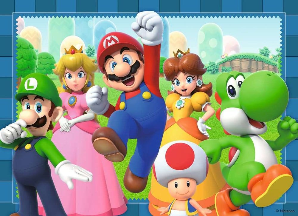 Super Mario Puzzle 4-Pack Time for Mario! (4x100 brikker) - Transportskadet