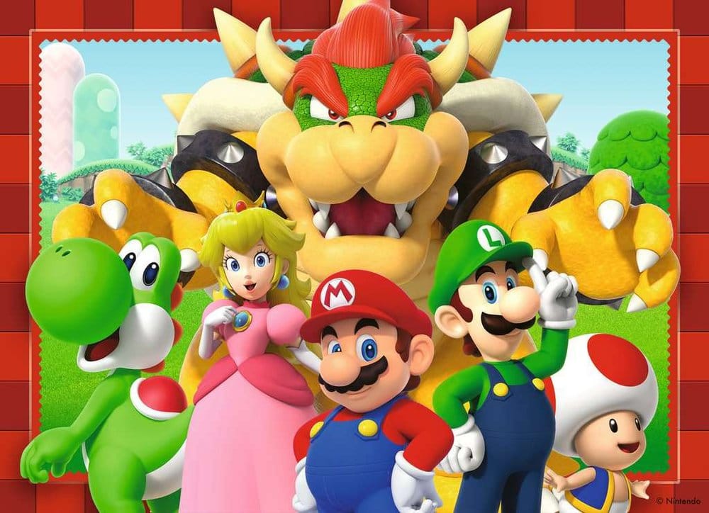 Super Mario Puzzle 4-Pack Time for Mario! (4x100 brikker) - Transportskadet